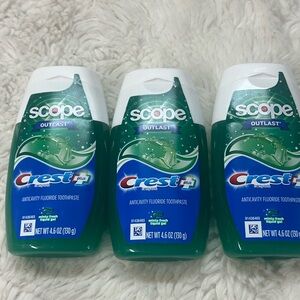 (3Pk) Crest Scope Outlast Minty Fresh Liquid Gel Toothpaste 4.6 oz ea. 09/2027